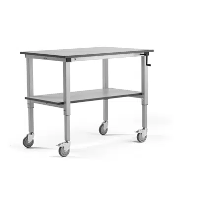 Mobile workbench MOTION with bottom shelf manual 1200x800mm