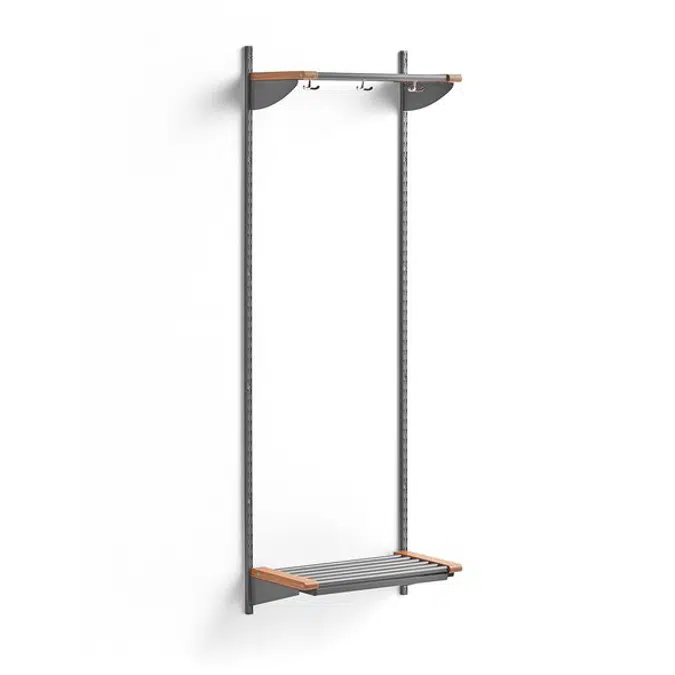 Cloakroom JEPPE with hat shelf 1790x600x310mm
