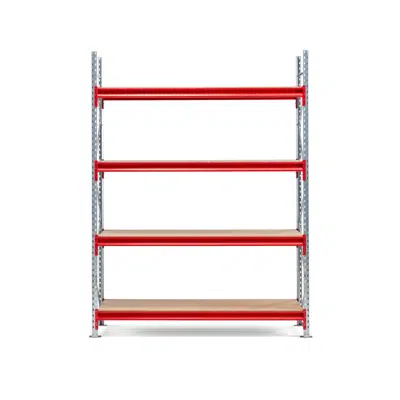 kuva kohteelle Widespan shelving TOUGH 1800x2500x600mm Wooden shelves