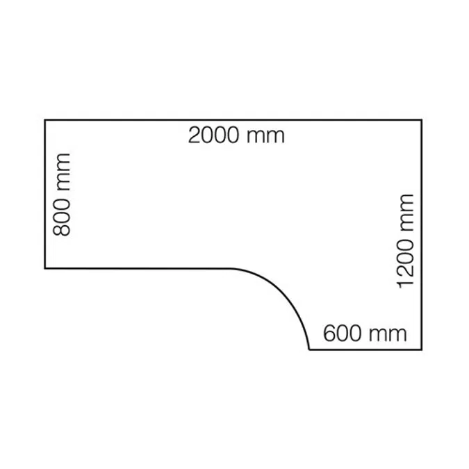 Desk MODULUS 2000x1200 Ergonomic T-Frame