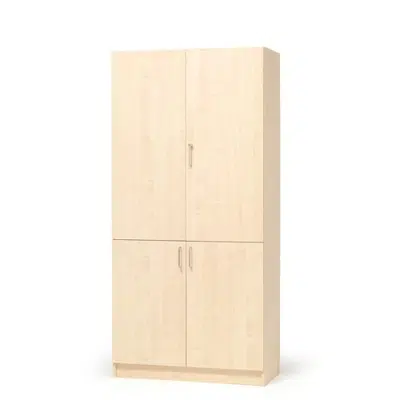 Image pour Wooden storage cabinet THEO 4 doors 1000x320x2100mm