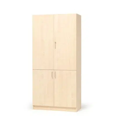 Image for Wooden storage cabinet THEO 4 doors 1000x320x2100mm