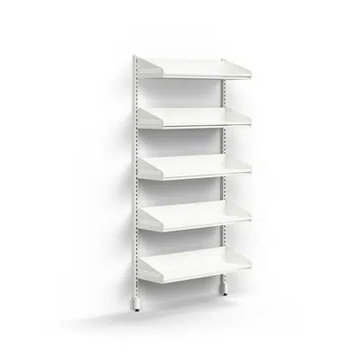 Cloakroom unit ENTRY, basic wall unit, 5 shoe shelves, 1800x900x300 mm