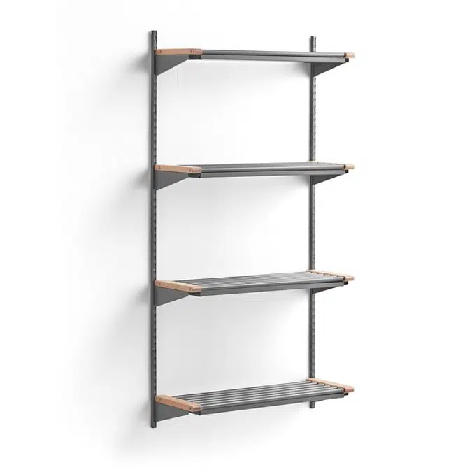 Cloakroom JEPPE with 4 shoe shelves 1790x900x310mm