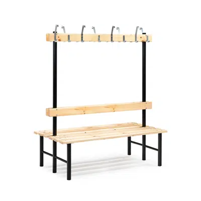Image for Double bench STADIUM with hook rail 1500mm