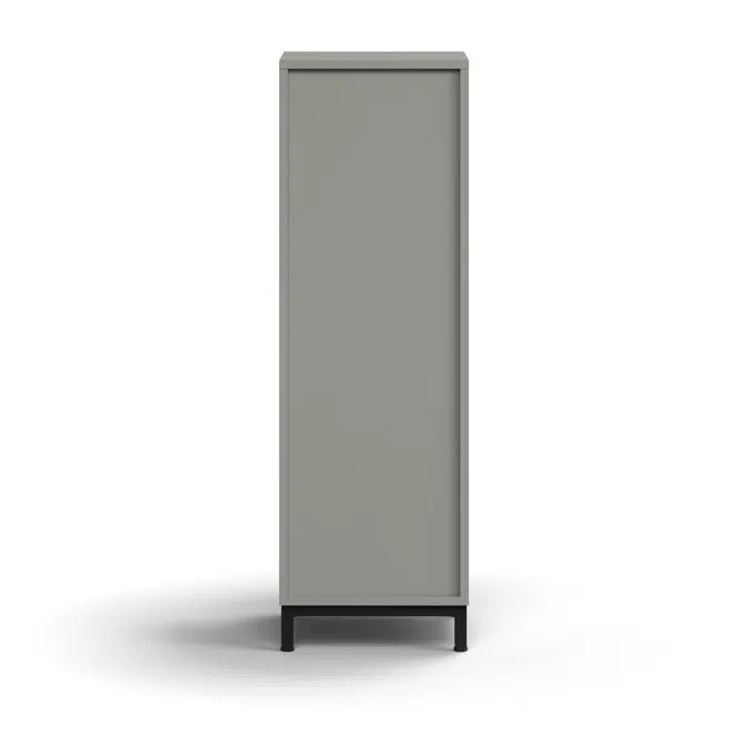 Cabinet QBUS, 2 shelves, leg frame, handle, 1252x400x420 mm