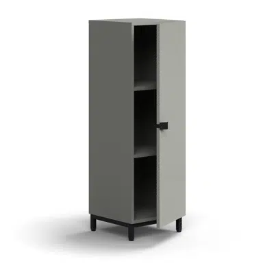 Cabinet QBUS, 2 shelves, leg frame, handle, 1252x400x420 mm