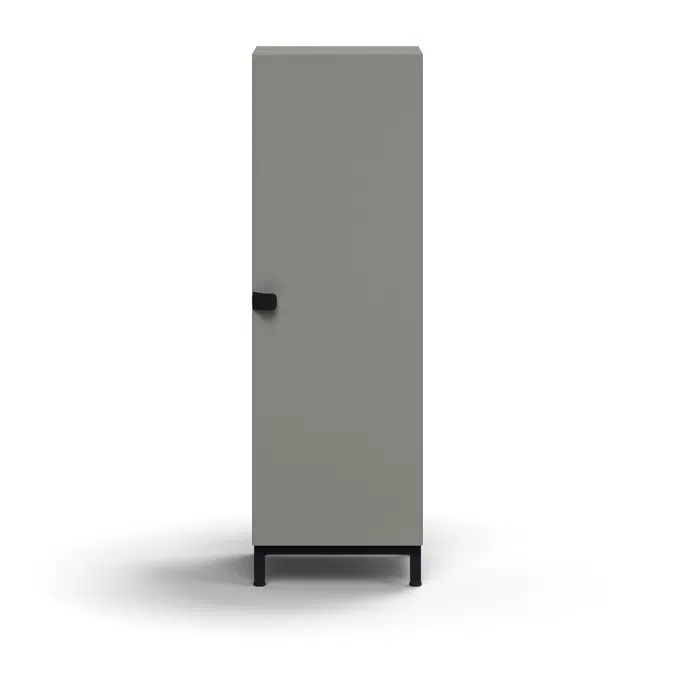 Cabinet QBUS, 2 shelves, leg frame, handle, 1252x400x420 mm