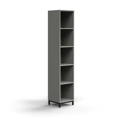 Bookcase QBUS, 4 shelves, leg frame, 2020x400x400 mm