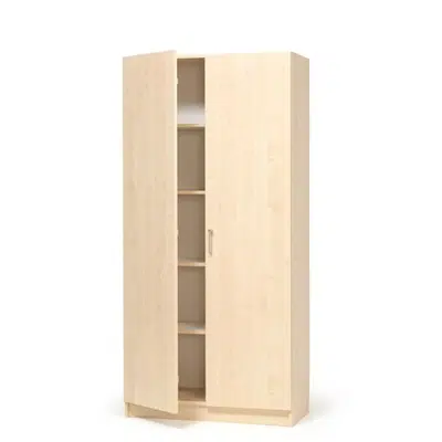 Wooden storage cabinet THEO with full height doors 1000x320x2100mm