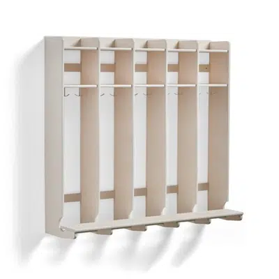 Image pour Cloakroom unit EBBA wall mounted 5 section