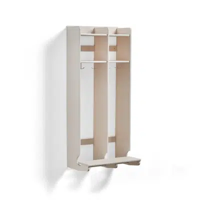 Cloakroom unit EBBA wall mounted 2 section