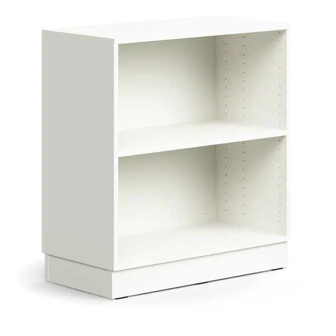 Bookcase QBUS, 1 shelf, base frame, 868x800x400 mm