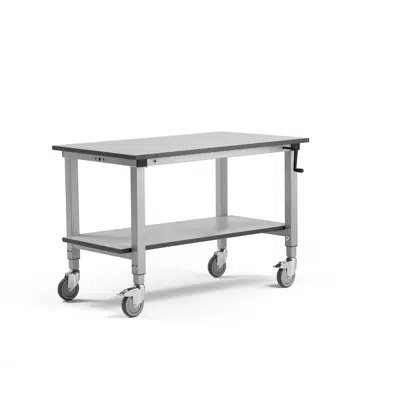 Mobile workbench MOTION with bottom shelf manual 1200x600mm