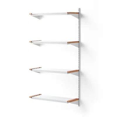 Cloakroom JEPPE with 4 shoe shelves add-on unit 1790x900x310mm