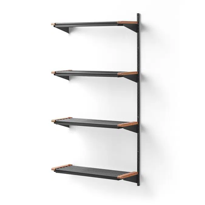 Cloakroom JEPPE with 4 shoe shelves add-on unit 1790x900x310mm
