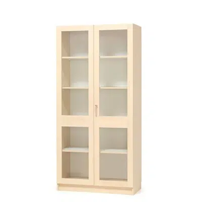 Wooden storage cabinet THEO with tall glass doors 1000x320x2100mm