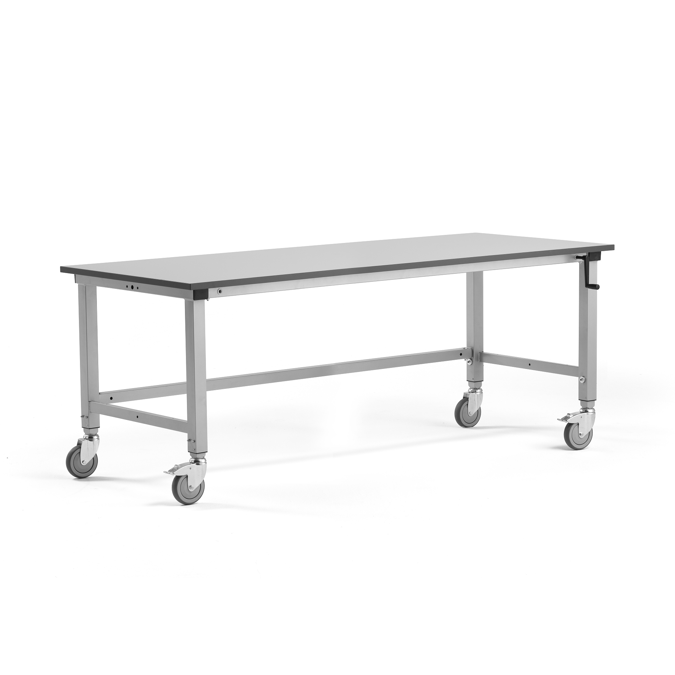 Height adjustable mobile workbench MOTION manual 2000x800mm