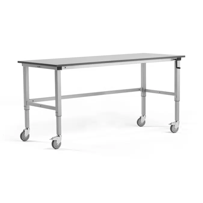 Height adjustable mobile workbench MOTION manual 2000x800mm
