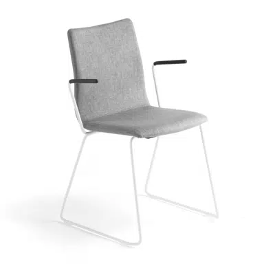 Conference chair OTTAWA with skid base and armrest