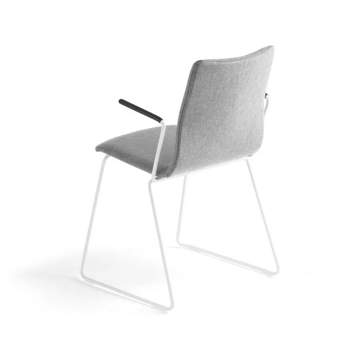 Conference chair OTTAWA with skid base and armrest