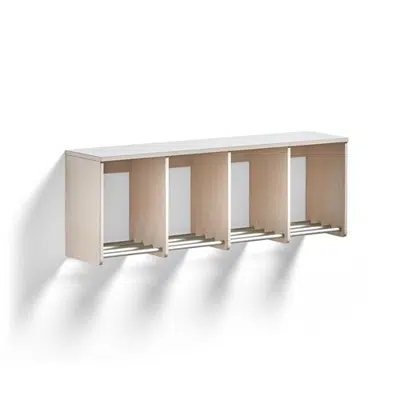 Wall mounted shoe rack EBBA 4 section