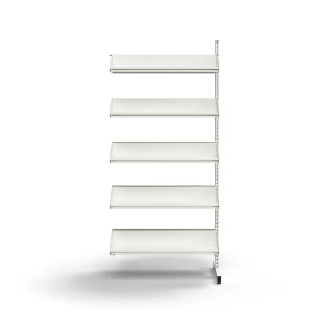 Cloakroom unit ENTRY, add-on floor unit, 10 shoe shelves, 1800x900x600 mm