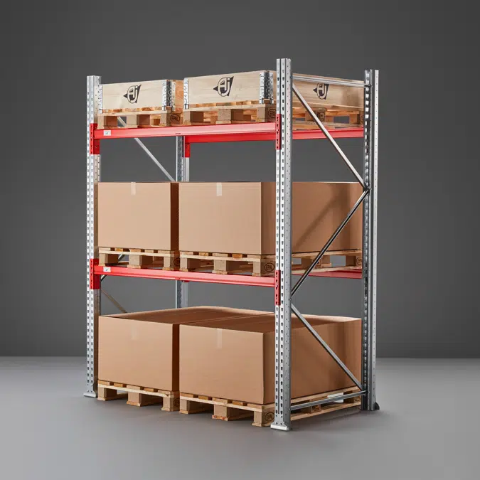 Pallet racking ULTIMATE 2500x1850x1100mm 6x1000kg pallets