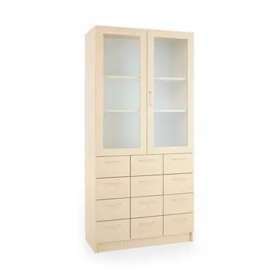 Storage cabinet THEO drawers and lockable doors 1000x470x2100mm