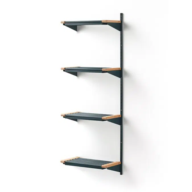 Cloakroom JEPPE with 4 shoe shelves add-on unit 1790x600x310mm