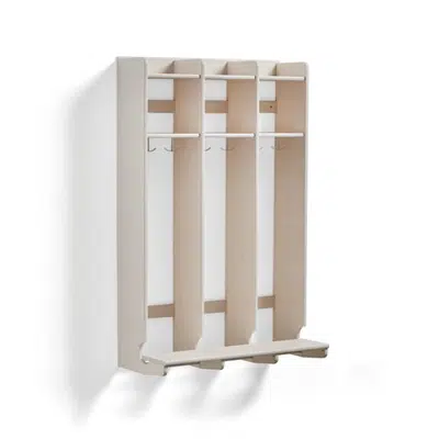 Cloakroom unit EBBA wall mounted 3 section