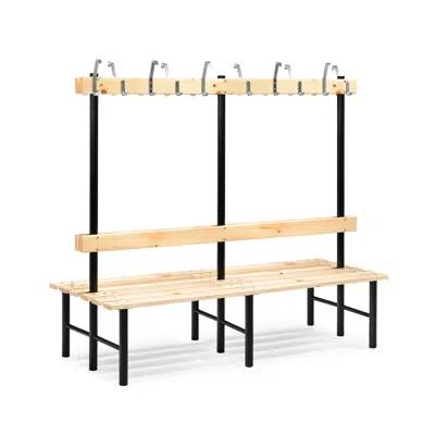 Image for Double bench STADIUM with hook rail 2000mm