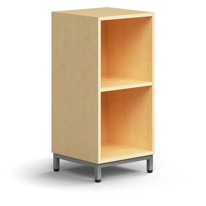 Bookcase QBUS, 1 shelf, leg frame, 868x400x400 mm