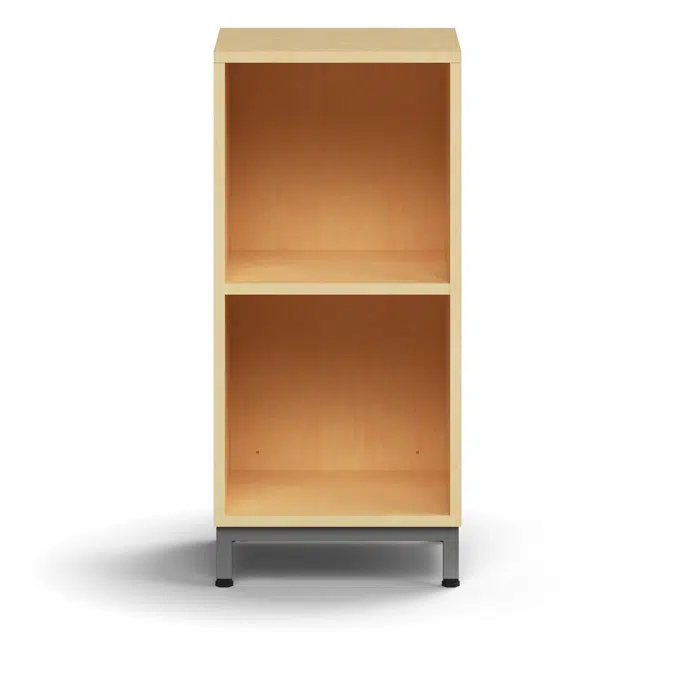 Bookcase QBUS, 1 shelf, leg frame, 868x400x400 mm