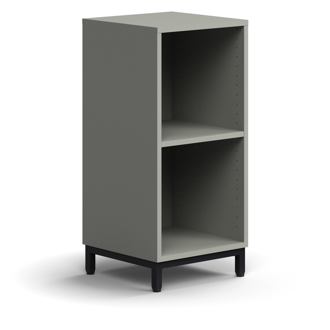 Bookcase QBUS, 1 shelf, leg frame, 868x400x400 mm