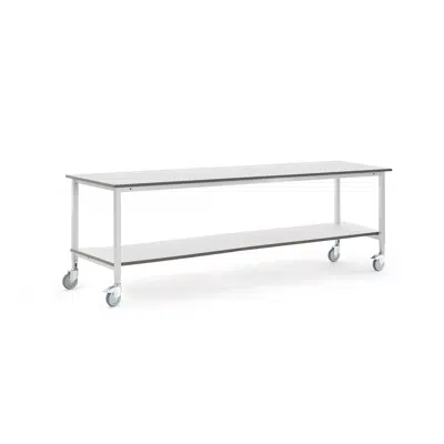 Mobile workbench MOTION with bottom shelf 2500x800mm