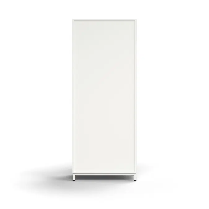 Lockable sliding door cabinet QBUS, 4 shelves, leg frame, handles, 2020x800x400 mm