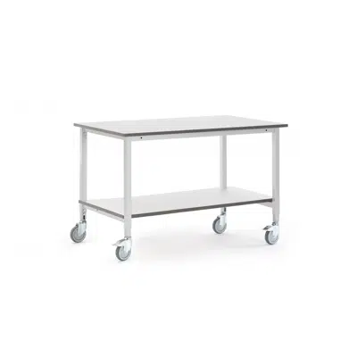 Mobile workbench MOTION with bottom shelf 1200x800mm