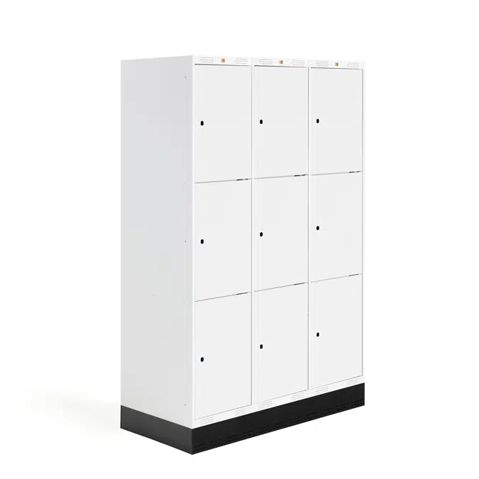 Student locker ROZ, 3 sections 9 doors 1890x1200x550mm