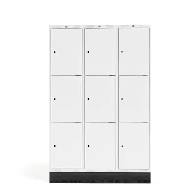 kép a termékről - Student locker ROZ, 3 sections 9 doors 1890x1200x550mm