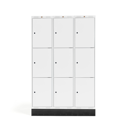 Image for Student locker ROZ, 3 sections 9 doors 1890x1200x550mm