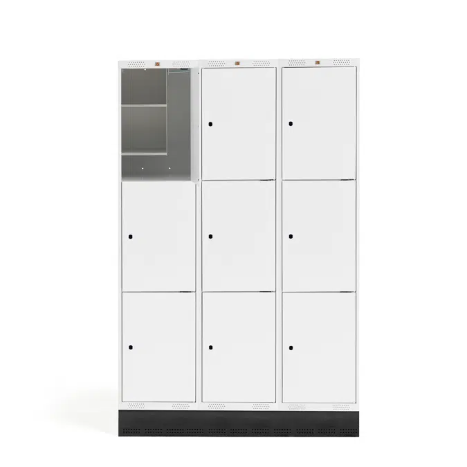 Student locker ROZ, 3 sections 9 doors 1890x1200x550mm