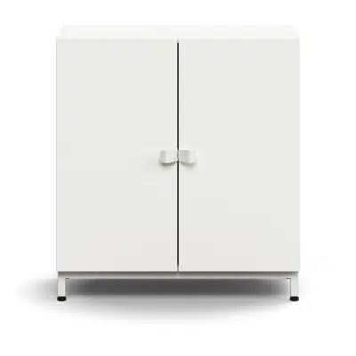 obraz dla Cabinet QBUS, 1 shelf, leg frame, handles, 868x800x420 mm