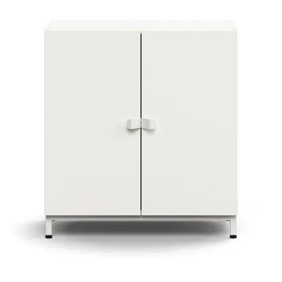 Image for Cabinet QBUS, 1 shelf, leg frame, handles, 868x800x420 mm