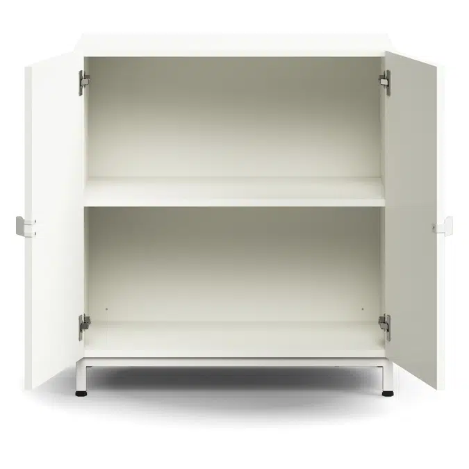 Cabinet QBUS, 1 shelf, leg frame, handles, 868x800x420 mm