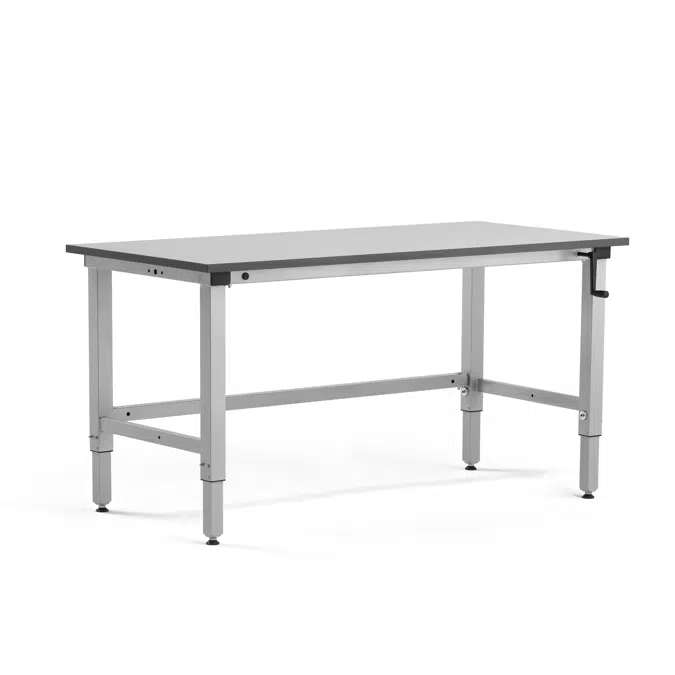 Height adjustable workbench MOTION manual 150kg load,1500x600mm