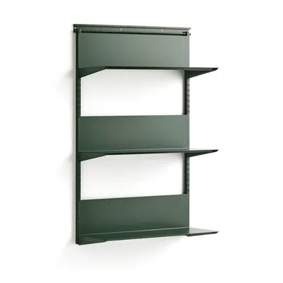 Wall shelving SHAPE with metal shelves 1237x805x300mm