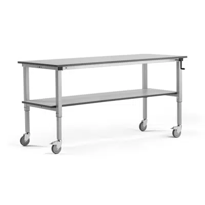 Mobile workbench MOTION with bottom shelf manual 2000x800mm