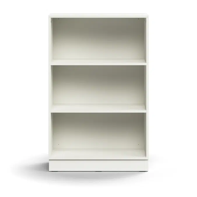 Bookcase QBUS, 2 shelves, base frame, 1252x800x400 mm