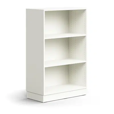 Bookcase QBUS, 2 shelves, base frame, 1252x800x400 mm图像